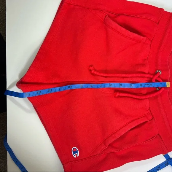 Champion Women’s Athletic Red Y2K Med Shorts with Logo - Picture 6 of 8